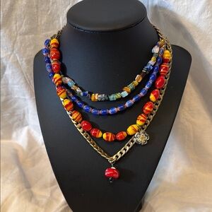 🌼🌼Free People Multicolor Beaded Necklace Set